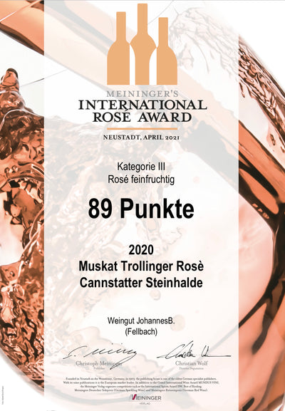 2023 Muskat Trollinger Rosè  Cannstatter Steinhalde fruchtig